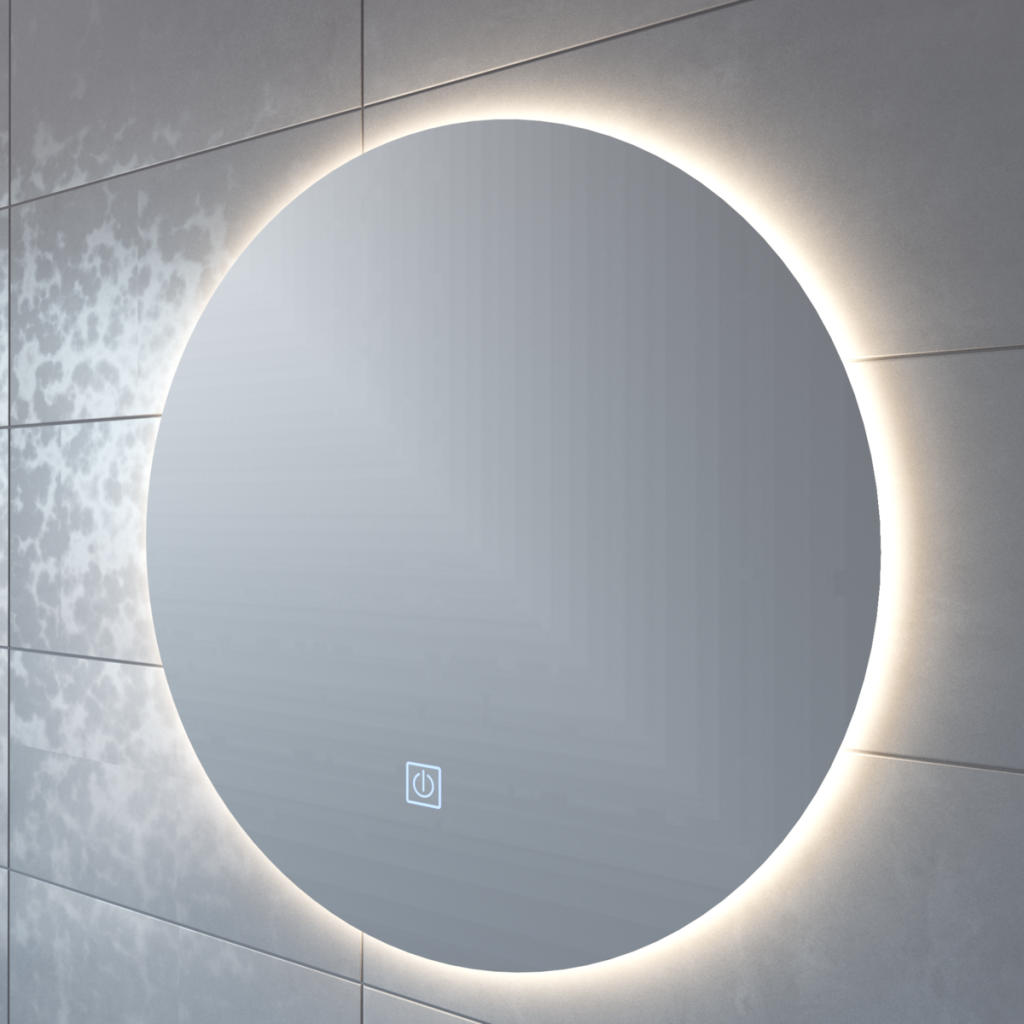 Adema Circle badkamerspiegel rond diameter 80cm met indirecte led verlichtinlg en touch schakelaar